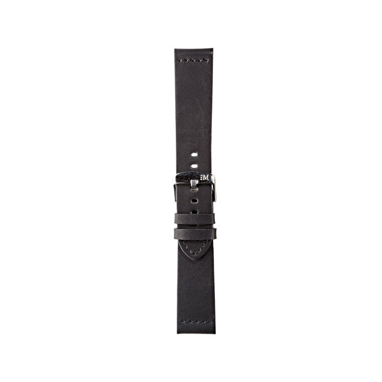 Morellato Bramante Vintage Calfskin Leather Watch Strap in Black