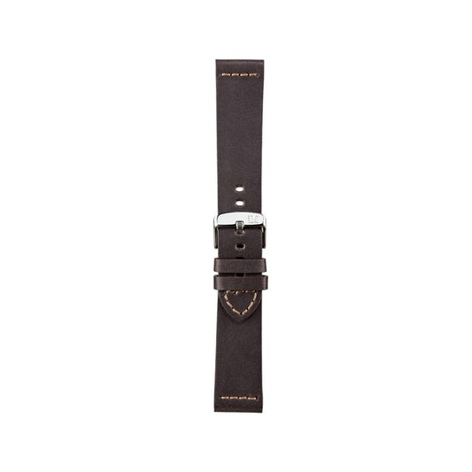 Morellato Bramante Vintage Calfskin Leather Watch Strap in Dark Brown