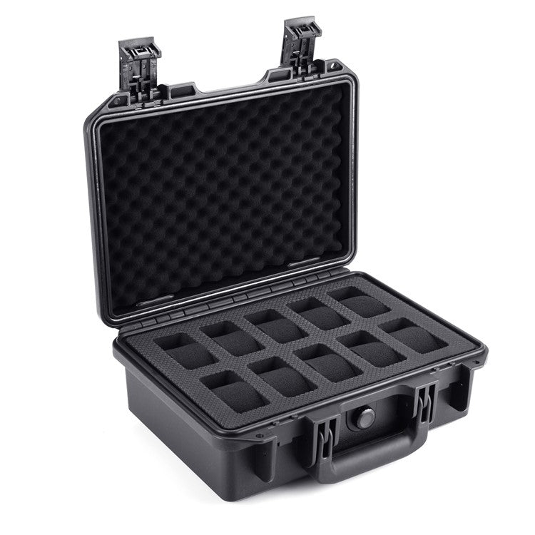 10 Watch Travel Case in Black open view