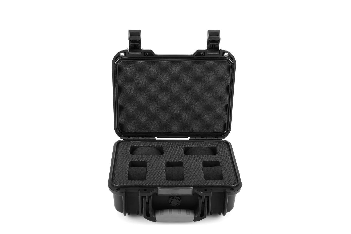 5 Watch Travel Case in Black open front view