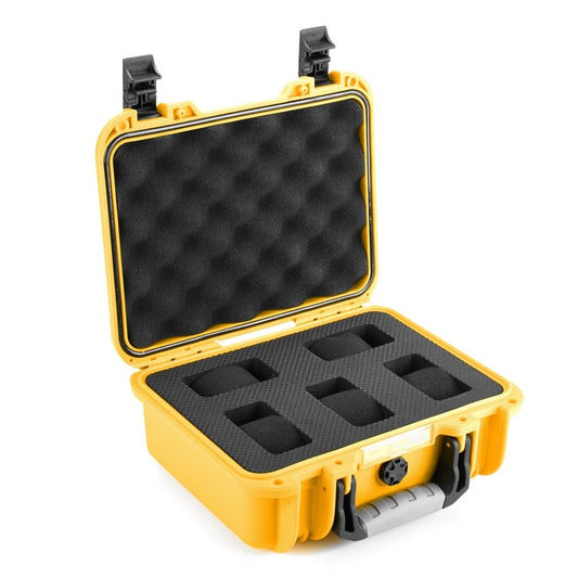 5 Watch Travel Case in Yellow open view