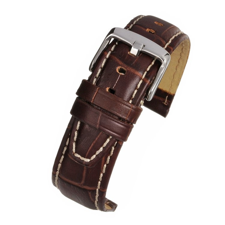 TSL Oxford Brown Alligator Grain Watch Strap with Nubuck Lining