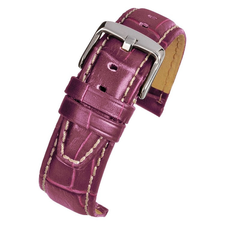 TSL Oxford Purple Alligator Grain Watch Strap with Nubuck Lining