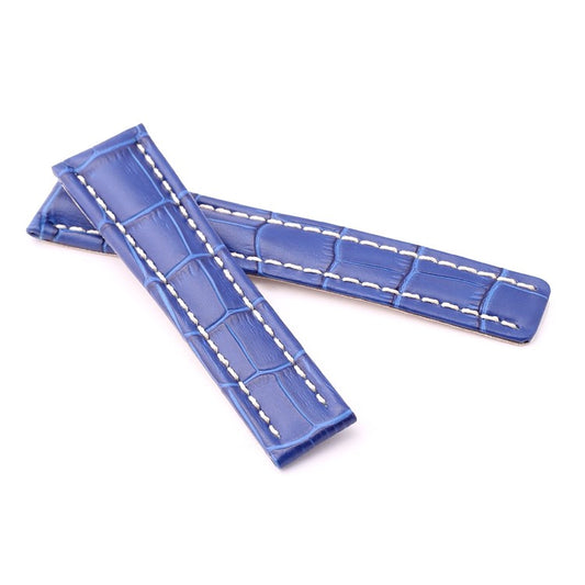 Breitling Alligator-Grain Deployant Watch Strap in Blue