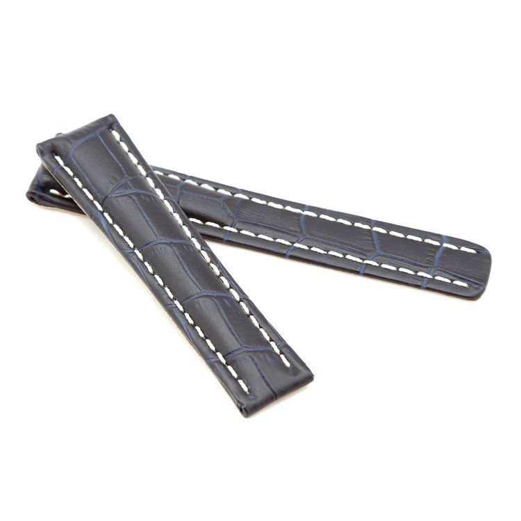 Breitling Alligator-Grain Deployant Watch Strap in Navy