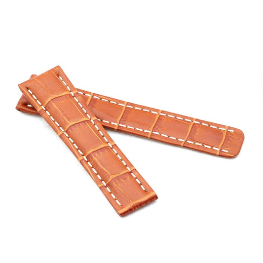 Breitling Alligator-Grain Deployant Watch Strap in Tan