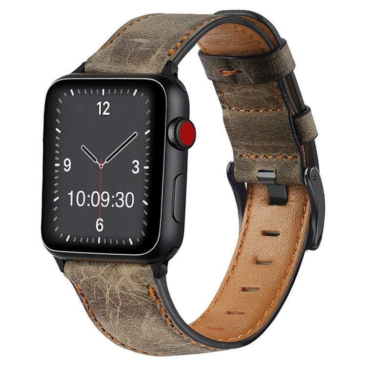 The Bristol: Retro Apple Watch Leather Strap in Brown