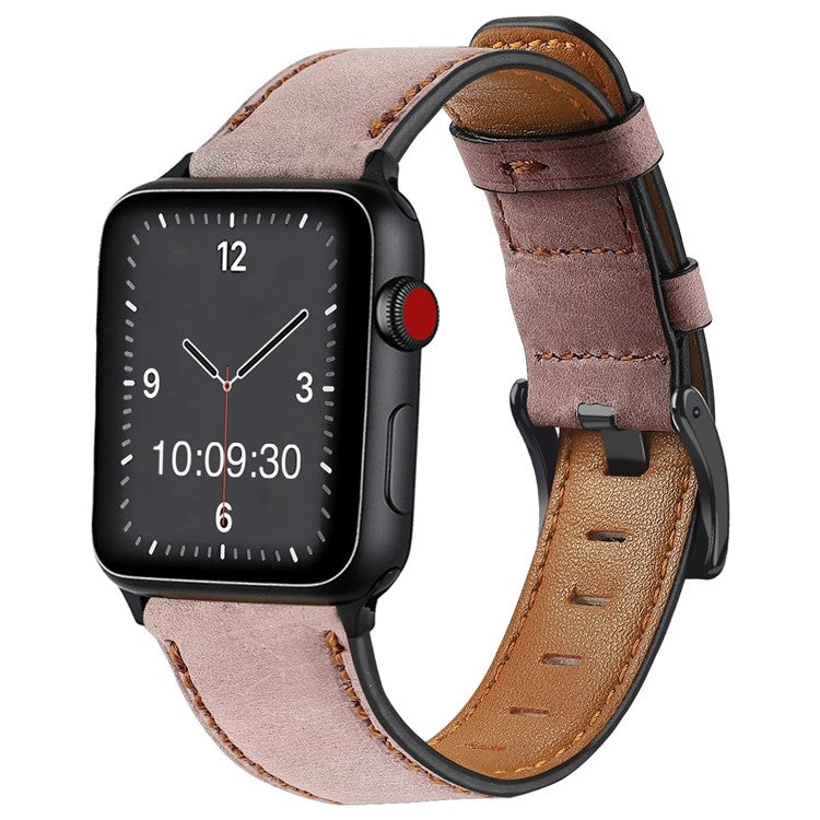 The Bristol: Retro Apple Watch Leather Strap in Pink