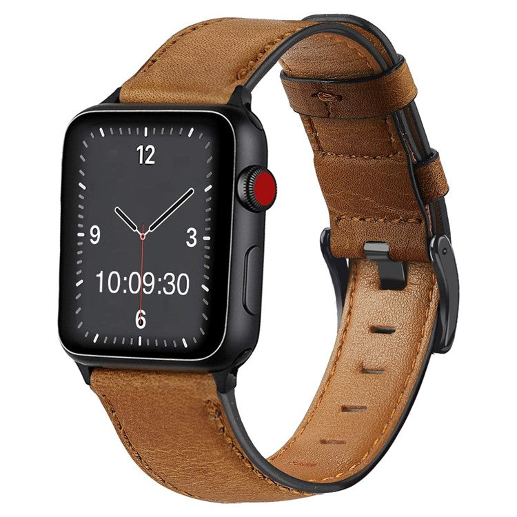 The Bristol: Retro Apple Watch Leather Strap in Tan