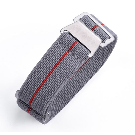 Marine Nationale Parachute Elastic Watch Strap in Grey/Red