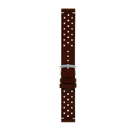 Morellato Brahms Perforated Leather Watch Strap in Brown