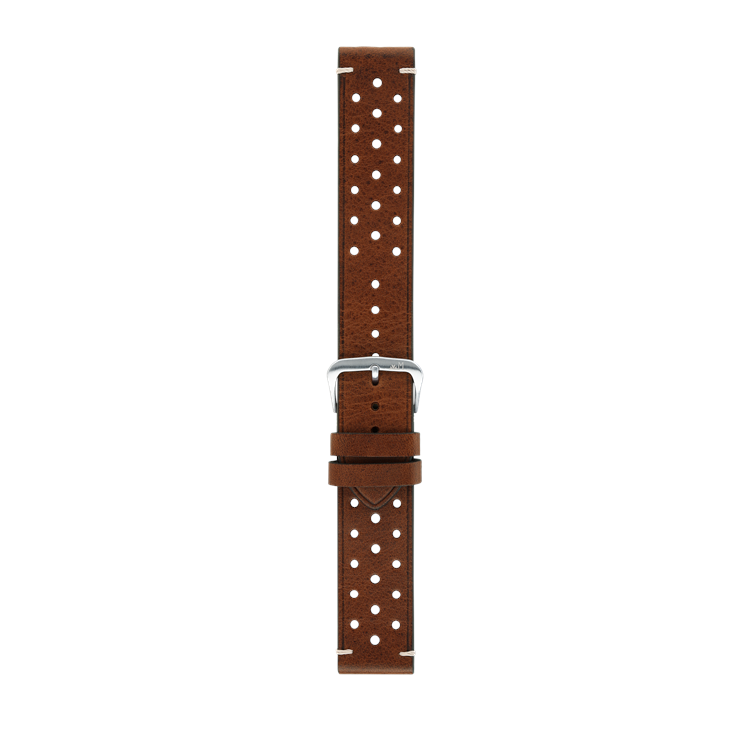 Morellato Brahms Perforated Leather Watch Strap in Tan