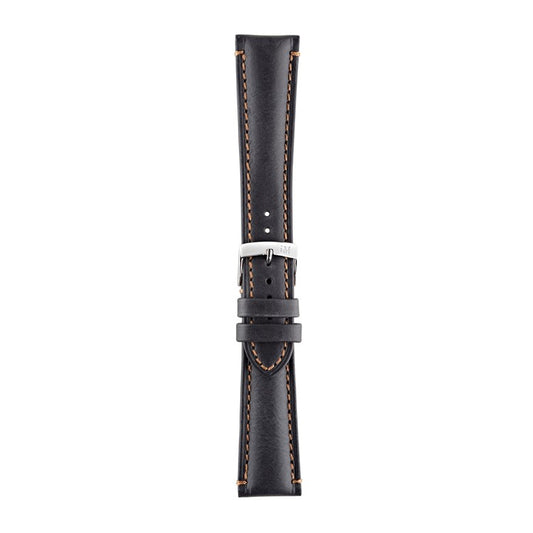 Morellato Derain Smooth Calfskin Leather Watch Strap in Black