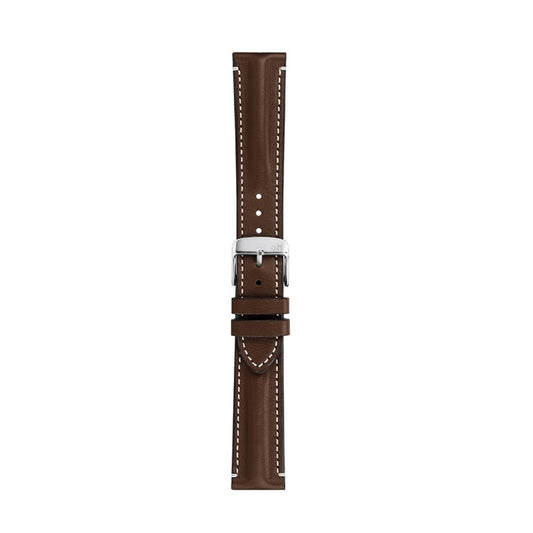 Morellato Sailing Water Resistant Calf Leather Watch Strap in Dark Brown