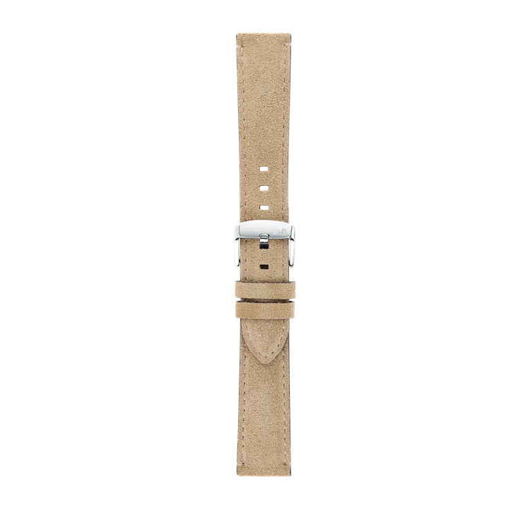 Morellato Schumann Suede Calfskin Leather Watch Strap in Beige