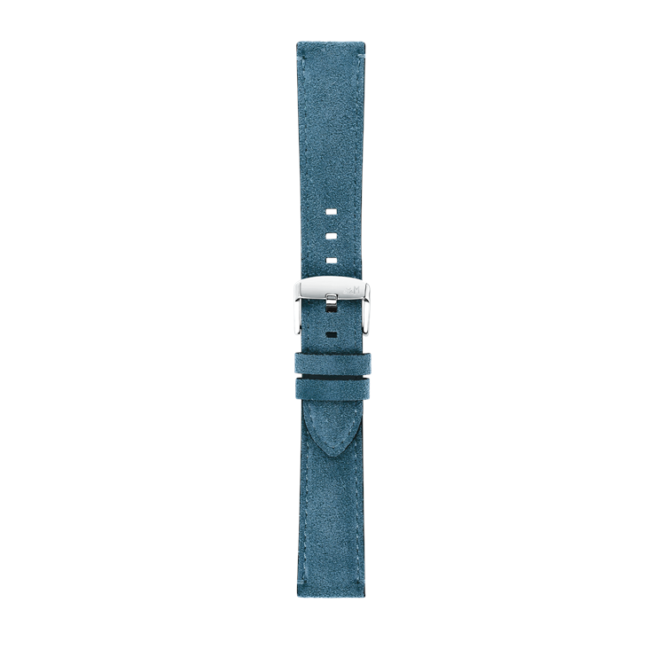 Morellato Schumann Suede Calfskin Leather Watch Strap in Blue