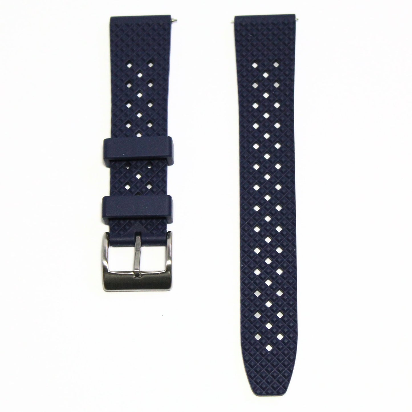 Oceanus Premium FKM Rubber Watch Strap in Navy - front