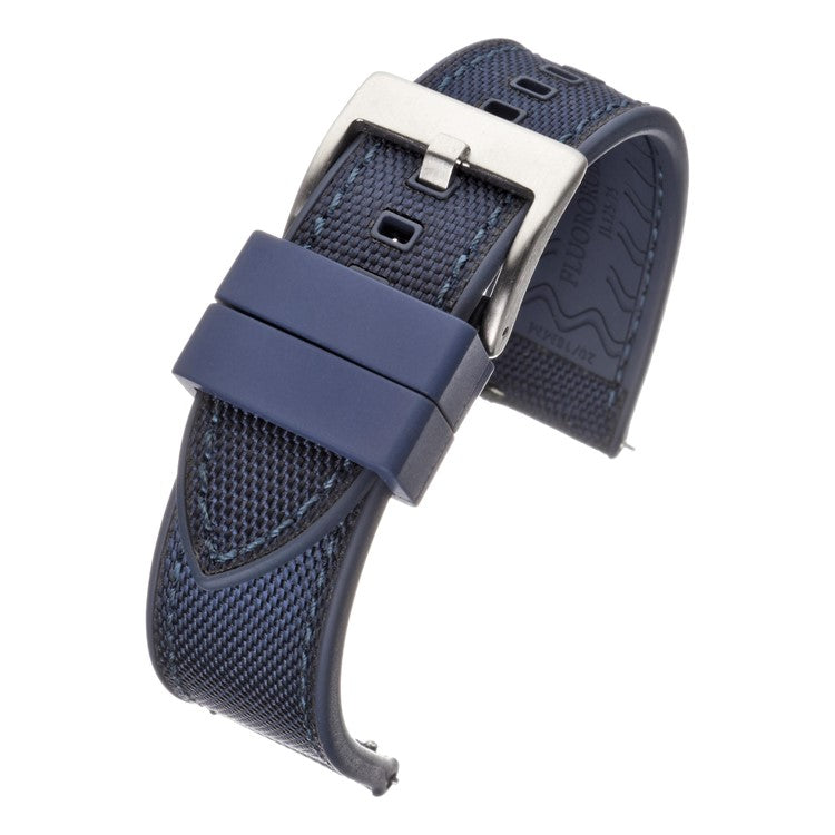 Premium Sailcloth & Rubber Hybrid Watch Strap in Navy