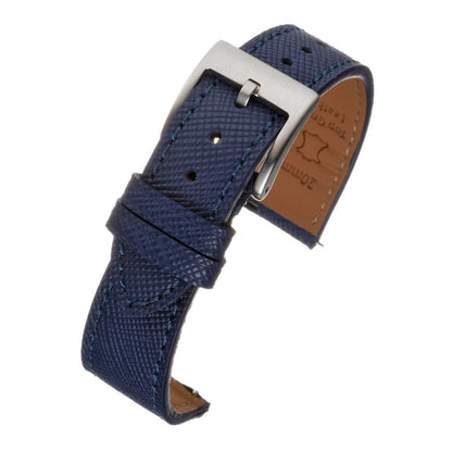 TSL Henley Saffiano Leather Watch Strap in Blue