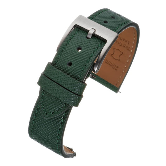 TSL Henley Saffiano Leather Watch Strap in Green