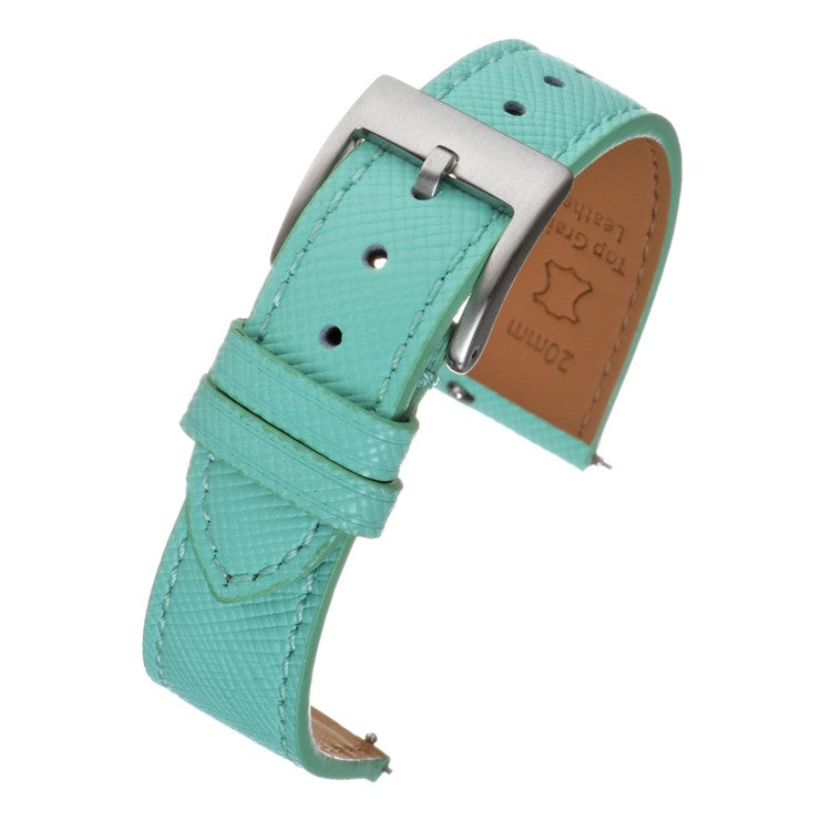 TSL Henley Saffiano Leather Watch Strap in Turquoise