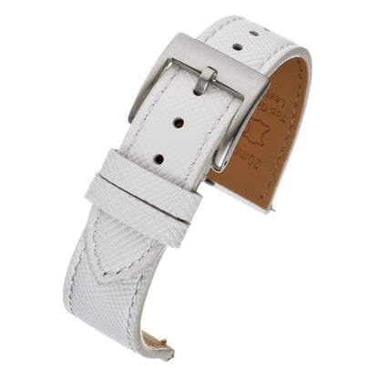 TSL Henley Saffiano Leather Watch Strap in White