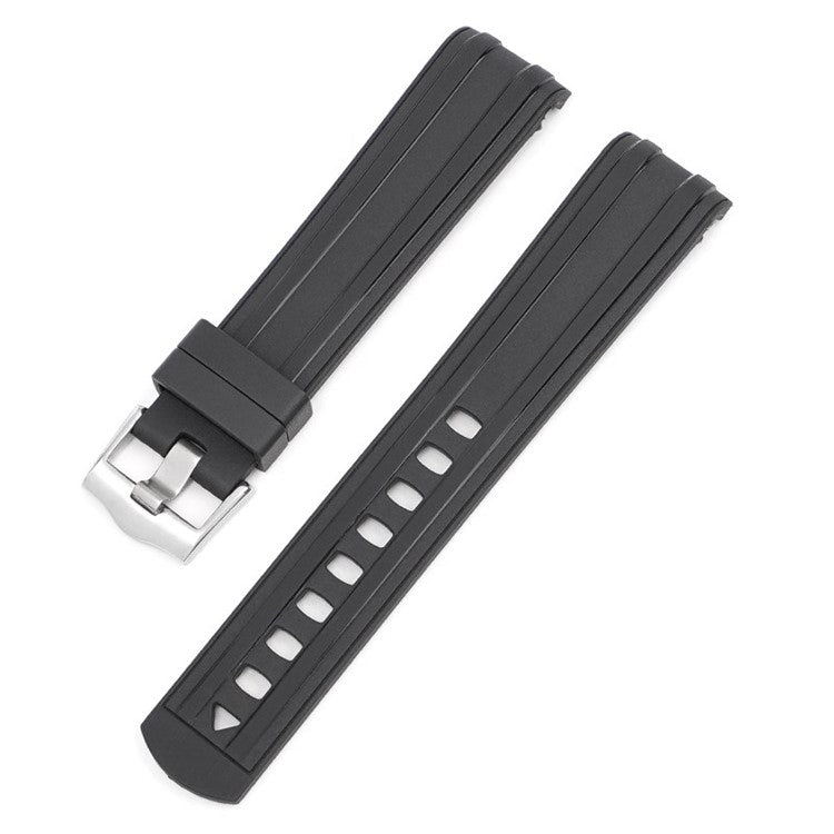 Premium Silicone Omega Seamaster Watch Strap in Black