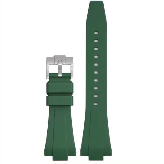 Tissot PRX 35mm FKM Rubber Watch Strap in Green