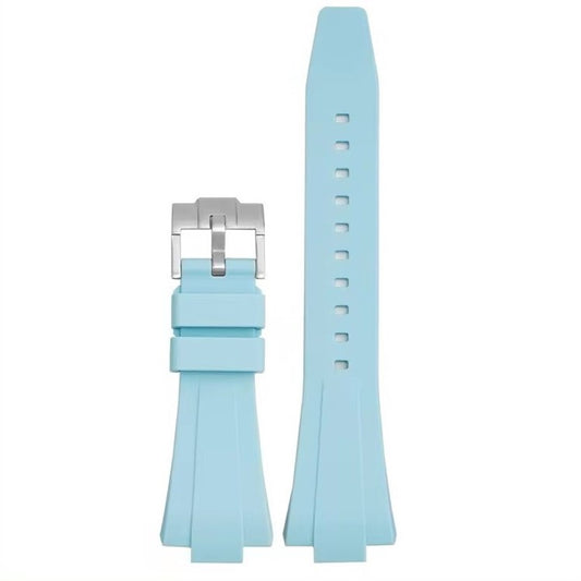 Tissot PRX 35mm FKM Rubber Watch Strap in Light Blue