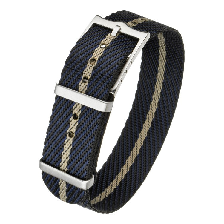 Premium Woven Nylon Tudor Watch Strap in Blue/Black/Cream