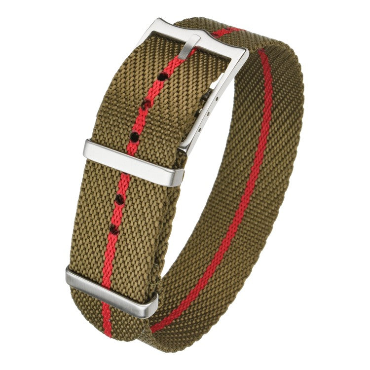 Premium Woven Nylon Tudor Watch Strap in Brown/Red