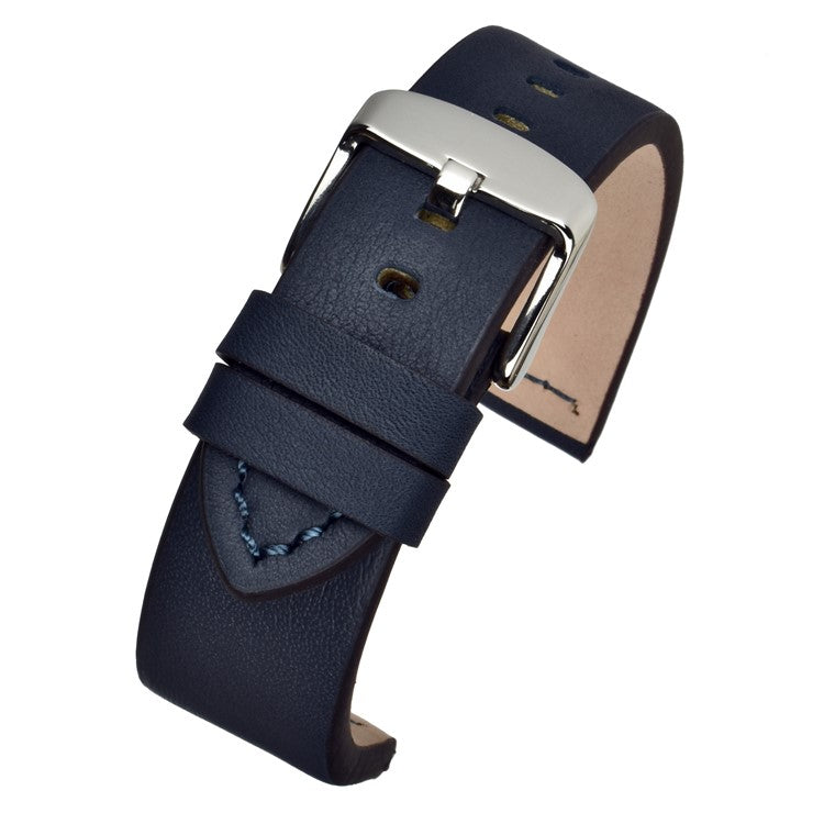 TSL Winchester Handmade Smooth Padded Leather Watch Strap in Blue